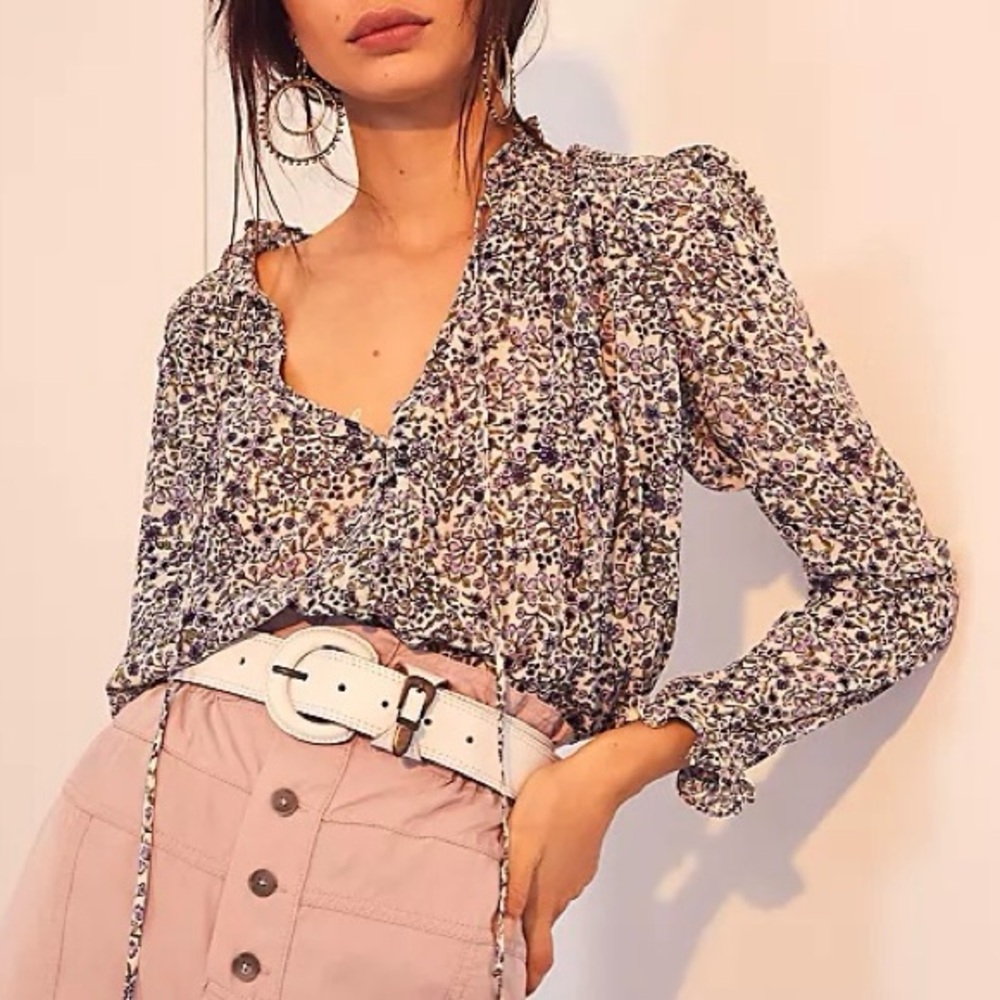 Free people floral blouse
